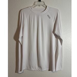 DRSKIN Men's Size M Compression Shirt Long Sleeve Sports Baselayer Workout White